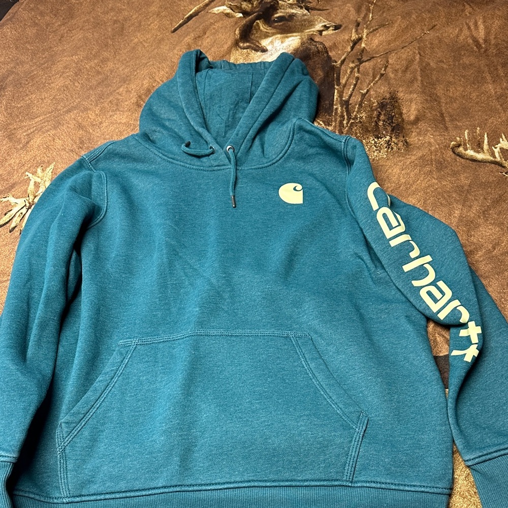 Carhartt  Teal Hoodie Sweater